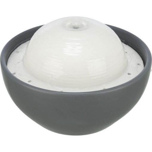 1.6_24448 TRIXIE Vital Dome girdykla-fontanas, keramika, 1.5 l/20 × 10 × 20 cm, pilkas/baltas paveikslėlis