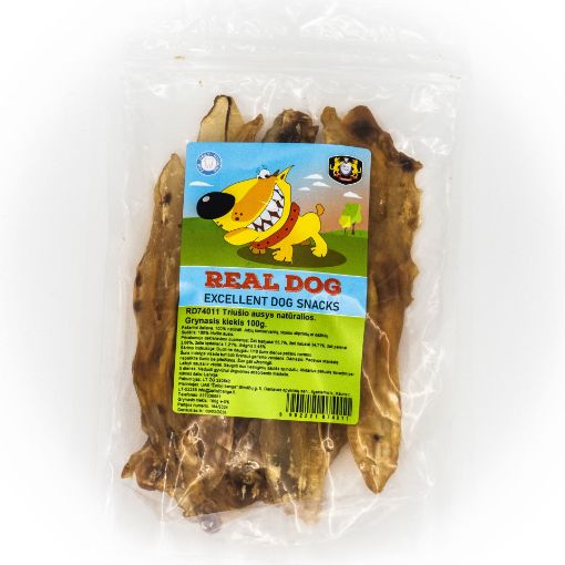 RD74011 Real Dog Snacks Triušio ausys naturalios 100g paveikslėlis