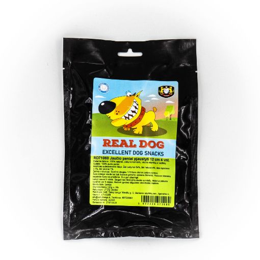 RD71060 Real Dog Snacks Jaučio peniai pjaustyti 12 cm 4 vnt. paveikslėlis