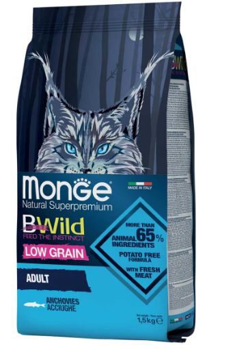M12010 Monge Dry Cat BWILD - Adult Anchovies (ančiuviai) 1,5 kg paveikslėlis
