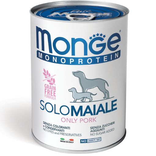 M14427 Monge Monoproteico "Solo" - Wet Dog Pate 100% PORK 400 g paveikslėlis