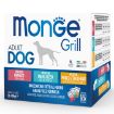 M17510 Monge GRILL MIX Dog Adult beef/cod/chicken 100gx12 paveikslėlis