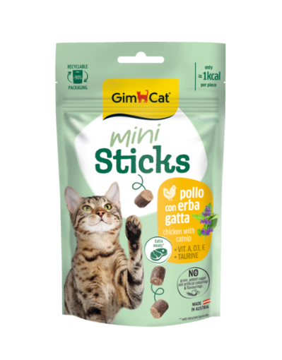 GIMCAT MINI STICKS CHICKEN WITH CATNIP 50 G paveikslėlis