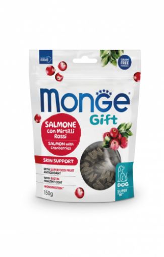 M85731 Monge GIFT Dog Super "M" Skin support Lašiša/spanguolės 150 g (pak.10) paveikslėlis