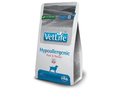F40954 FARMINA VET LIFE - DOG Dry HYPOALLERGENIC Pork&Potato ADULT 2 kg (pak.4) paveikslėlis