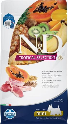 F42316 FARMINA N&D TROPICAL SELECTION - DOG Dry Lamb ADULT MINI 1,5 kg (pak.8) paveikslėlis