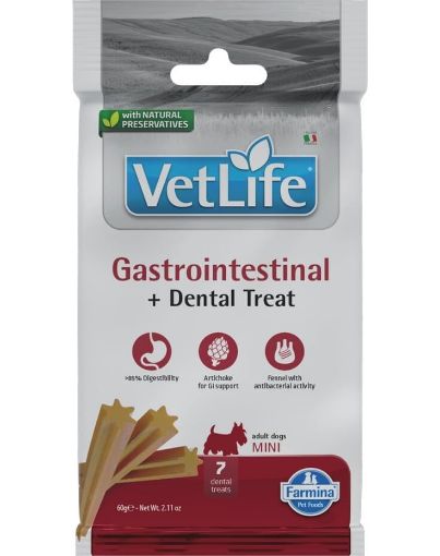 F43061 FARMINA  VET LIFE - DOG TREAT - GASTROINTESTINAL ADULT MINI 60 g paveikslėlis