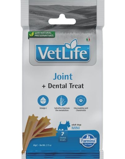 F43078 FARMINA  VET LIFE - DOG TREAT - JOINT ADULT MINI 60 g paveikslėlis