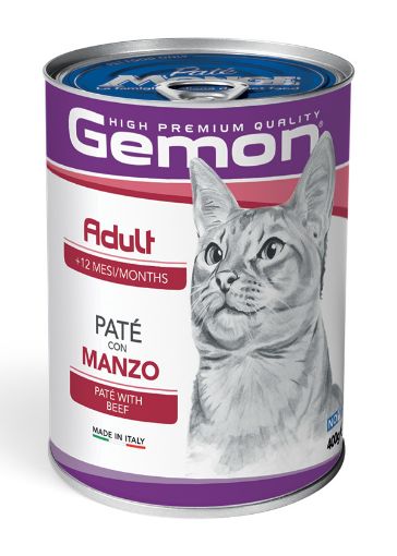 G99961 GEMON - Wet Cat Pate Adult beef 400 g paveikslėlis