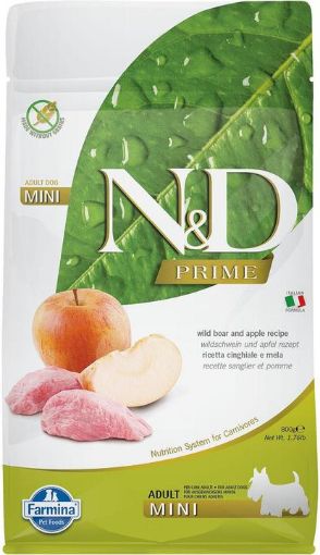 F21632 FARMINA N&D PRIME - DOG Dry Wild Boar&Apple ADULT MINI 800 g (pak.10) paveikslėlis