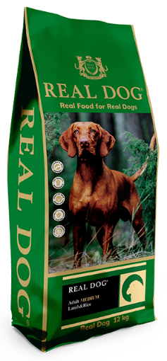 RD70240 Real Dog SP Adult Medium Lamb&Rice 12 kg paveikslėlis