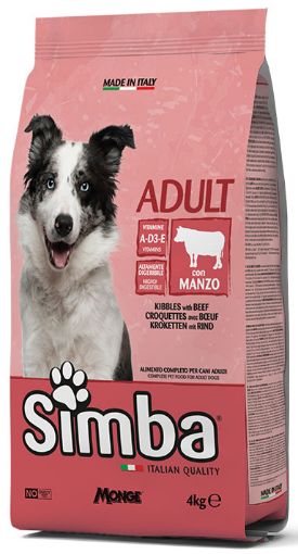 S09560 SIMBA DOG CROQUETTES WITH BEEF 4 kg (pak.4) paveikslėlis