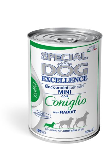 SE60387 Special Dog Exc. konservai Mini šunims gabalėliai su triušiena 400g (pak.24) paveikslėlis