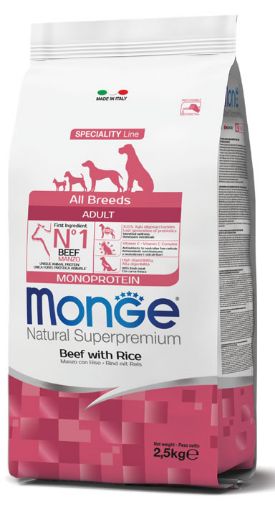M04947 Monge Dry Dog Spec. Line - All Breeds Adult Beef & Rice 2.5 kg paveikslėlis