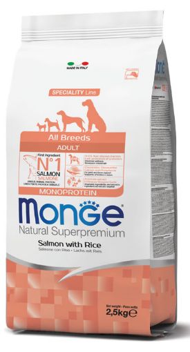 M11297 Monge Dry Dog Spec. Line - All Breeds Adult Salmon & rice 2,5 kg paveikslėlis