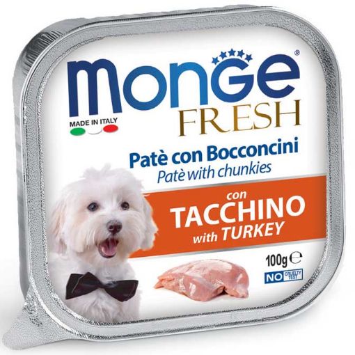 M13024 Monge Fresh - Wet Dog Alu Pate & chunkies Turkey 100 g paveikslėlis