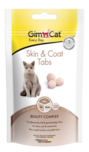 02.418711 GIMCAT SKIN & COAT TABS 40G skanėstai katėms paveikslėlis