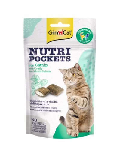 02.400723 GIMCAT NUTRI POCKETS WITH CATNIP&MULTIVITAMIN 60GR skanėstai katėms paveikslėlis