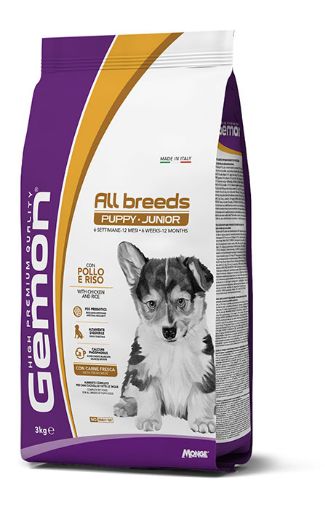 G86197 GEMON - Dry Dog All Breeds Puppy chicken & rice 3 kg paveikslėlis