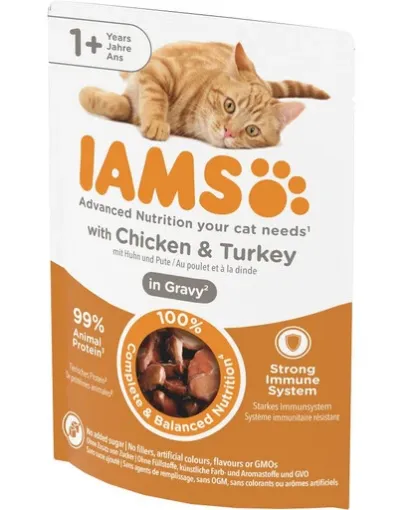 I00098 Iams Cat Delight Chicken&Turkey in gravy 85 g paveikslėlis