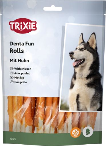 1.7_31378 TRIXIE Denta Fun Chicken Chewing Rolls, 12 cm, 30 vnt.-240 g (pak.6) paveikslėlis