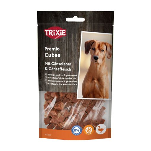 1.7_31867 TRIXIE PREMIO Goose Liver Cubes, 100 g (pak.6) paveikslėlis