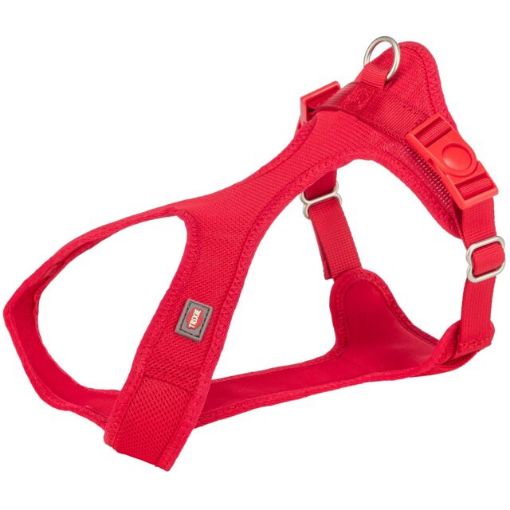 1.0_16253 TRIXIE Comfort Soft touring petnešos, XXS-XS 28-40cm/15mm, raudonos paveikslėlis