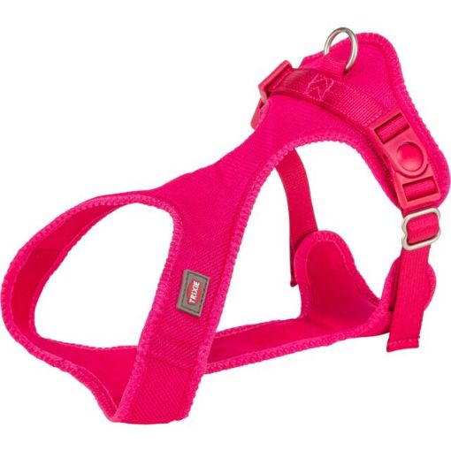 1.0_16258 TRIXIE Comfort Soft touring petnešos, XXS-XS 28-40cm/15mm, fuksija paveikslėlis