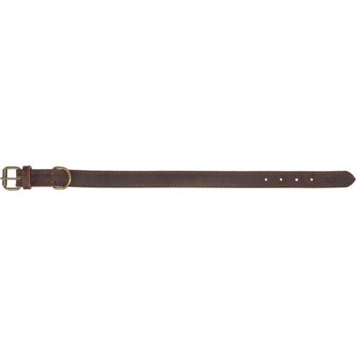 1.0_19006 TRIXIE Rustic rieb. odos antkaklis, M 37-44cm/25mm, tams. rudas paveikslėlis