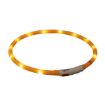1.1_12646 TRIXIE LED antkaklis USB, silikonas, XS-XL 70cm/10mm, oranžinis (pak. 2) paveikslėlis