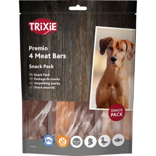 1.7_31853 TRIXIE PREMIO 4 Meat Bars, vištiena/antiena/ėriena/lašiša, 4x100 g (pak.4) paveikslėlis