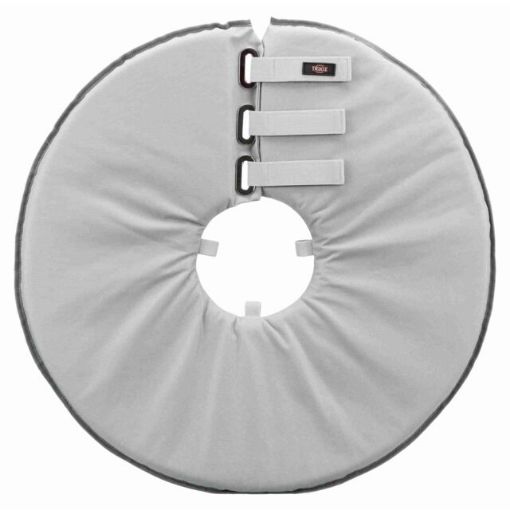 2.3_19425 TRIXIE Apsauginė apykaklė, poliesteris/putplastis, L: 46-49 cm/24 cm, pilka paveikslėlis