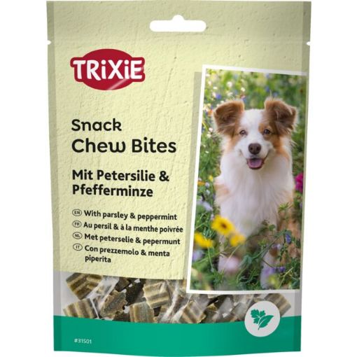 1.7_31501 TRIXIE kramtomieji skamėstai šunims Denta Fun Chew Bites, petražolės/pipirmėtės, 150 g (pak.10) paveikslėlis