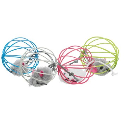 3.5_4115 TRIXIE žaislas katei Pelė vieliniame kamuolyje, pliušas, 6 cm (pak.24) paveikslėlis