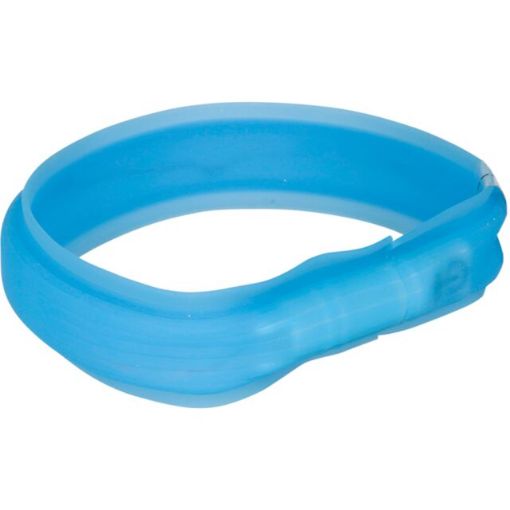 1.1_12672 TRIXIE LED antkaklis USB, platus, silikonas, L-XL: 50 cm/30 mm, mėlynas (pak.2) paveikslėlis