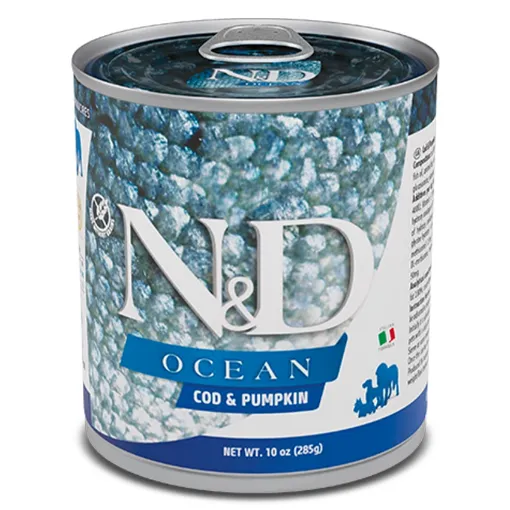 F02451 FARMINA N&D OCEAN - DOG Wet Cod&Pumpkin ADULT 285 g (pak.6) paveikslėlis