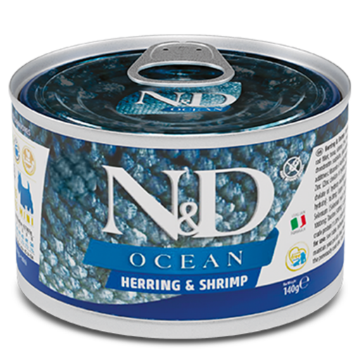 F02215 FARMINA N&D OCEAN - DOG Wet Herring&Shrimp ADULT MINI 140 g (pak.6) paveikslėlis