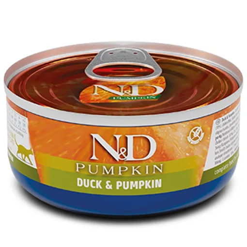 F02093 FARMINA N&D PUMPKIN - CAT Wet Duck&Pumpkin ADULT 70 g (pak.24) paveikslėlis