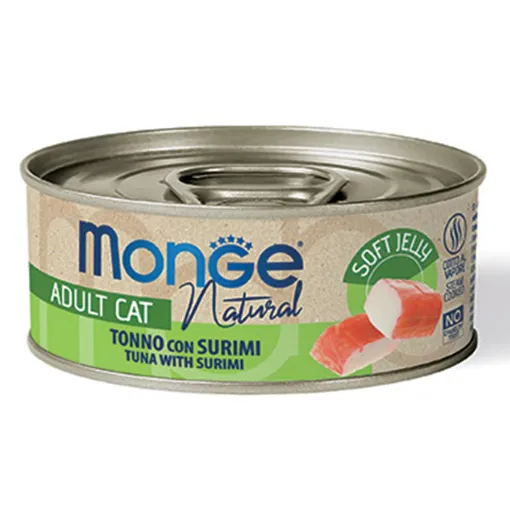 M07009 Monge Jelly - Wet Cat Yellowfin tuna in jelly with surimi 80 g paveikslėlis