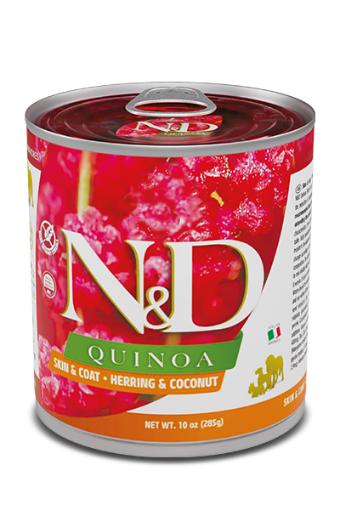 F02635 FARMINA N&D QUINOA - DOG Wet Herring&Coconut ADULT 285 g (pak.6) paveikslėlis