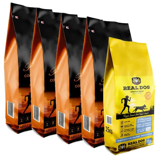 KOMP047 Real Dog 4*20kg + Real dog Sensitive with DUCK 15kg paveikslėlis