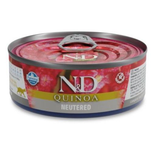F06992 FARMINA N&D QUINOA - CAT Wet Pork NEUTERED ADULT 80 g (pak.24) paveikslėlis