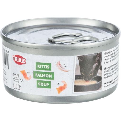 3.4_42692 TRIXIE Sriuba katėms su vištiena ir lašiša, 4 × 80 g (pak.4) paveikslėlis