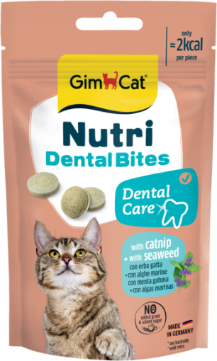 02.428086 GIMCAT NUTRI DENTAL BITES (su katžole ir dumbliais) 40 G (pak8) paveikslėlis