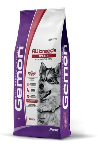 G86326  GEMON - Dry Dog All breeds Adult Beef & rice 15 kg paveikslėlis